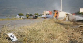 Metanol Yüklü Tanker Devrilip Alev Aldı