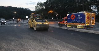 Dolmabahçede Çöken Yol Onarılıp Yeniden Trafiğe Açıldı