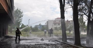 Karsta Boşaltılmış Fakülte Binasında Çıkan Yangın Korkuttu