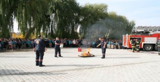 Kuludaki Ortaokulda Yangın Tatbikatı Yapıldı