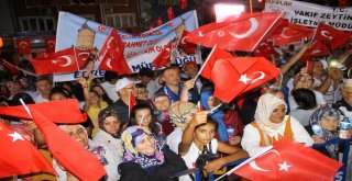 Edremitte Binler Milli Birlik Yürüyüşünde Buluştu