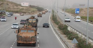 Hatay Sınırına Askeri Araç Sevkıyatı