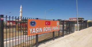 Gercüşte Yasin Börü Parkının Tabelası Yenilendi