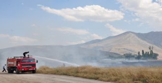 Yangın 25 Dönümlük Arpa Tarlasını Küle Çevirdi