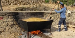 Gercüşte ‘Bulgur Kaynatma Geleneği Sürüyor