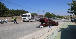 Tır Otomobille Çarpıştı: 1 Yaralı