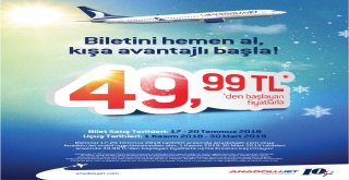 Uçakla Yurt İçi Seyahat 49.99 Lira