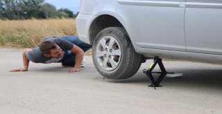 Otomobilin Altına Giren Yılan İçin Seferberlik