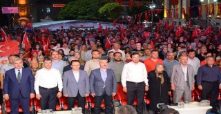 Aksarayda 15 Temmuz Darbe Girişimi Lanetlendi, Şehitler Anıldı