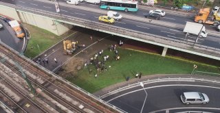 İstanbulda Sular Altında Kalan Cadde Havadan Görüntülendi