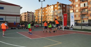 Akşehirde Geleneksel Sokak Basketbolu Heyecanı Başladı