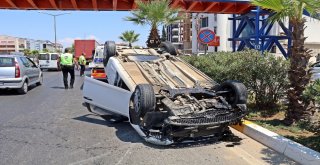 Takla Attığı Aracının Hurdaya Döndüğünü Gören Sürücü Gözyaşlarına Boğuldu