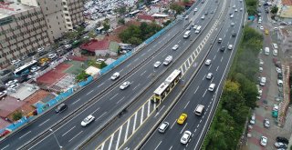 Okmeydanındaki Metrobüs Kazası Havadan Görüntülendi