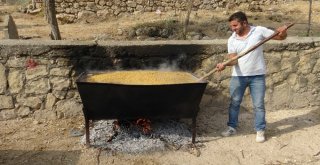 Gercüşte ‘Bulgur Kaynatma Geleneği Sürüyor