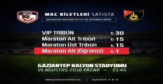 Gazişehir Gaziantep-İstanbulspor Maçının Bilet Fiyatları Belli Oldu