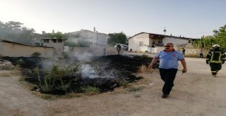 Karamanda Tutuşan Otlar Eve Sıçramadan Söndürüldü