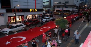 Karabükte 15 Temmuz Demokrasi Ve Milli Birlik Günü Yürüyüşü