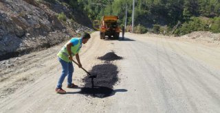 BÜYÜKŞEHİR BELEDİYESİ ALANYA KIRSALINDA YOL ÇALIŞMASI