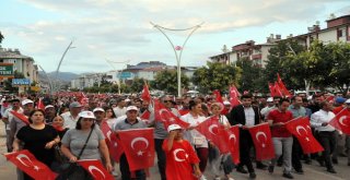 Tuncelide “15 Temmuz Demokrasi Ve Milli Birlik Günü”Nde Binlerce Kişi Yürüdü