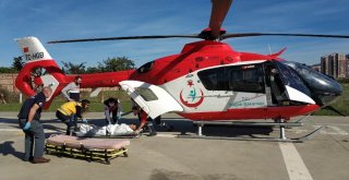 Hayati Tehlikesi Bulunan Hastanın Yardımına Ambulans Helikopter Yetişti