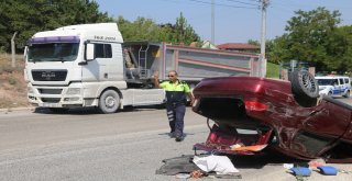 Tır Otomobille Çarpıştı: 1 Yaralı