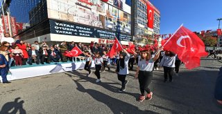 Gaziosmanpaşada 29 Ekim Coşkusu Havadan Görüntülendi