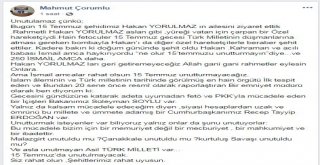 Emniyet Müdürü Çorumlu: Fetöyü 20 Yıl Önce Resmi Olarak Raporlaştırdım