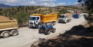 Balıkesirde Köylüler Taş Ocağına Karşı Yolu Kapattı