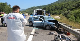 Lastiği Patlayan Otomobil, Lpg Tankeri İle Çarpıştı: 1 Ölü