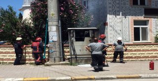 Trafoda Çıkan Yangın İtfaiyenin Müdahalesiyle Söndürüldü