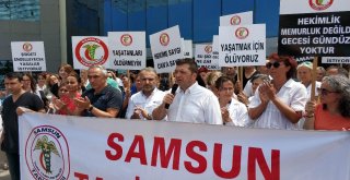 Samsunda Sağlıkçılar, Sağlıkta Şiddete Tepki İçin Eylem Yaptı