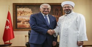 Başbakan Yıldırımdan Diyanet İşleri Başkanlığına Veda Ziyareti