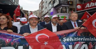 Trabzonda 15 Temmuz Yürüyüşü