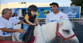 Çocuklar Pony Atlarıyla Eğlendi