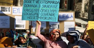 Kahramanmaraşta Çocuk İstismarı Protesto Edildi