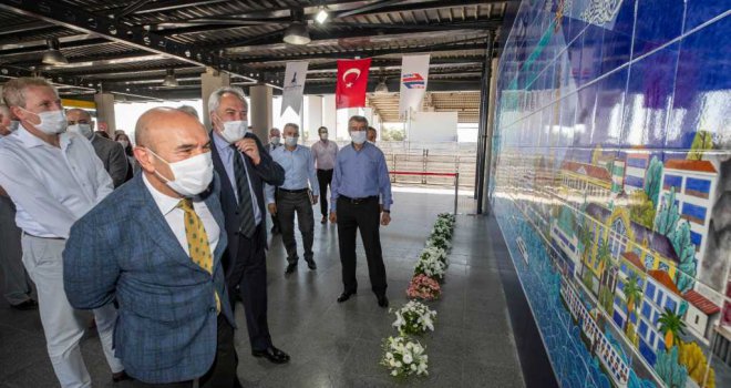 Halkapınar Metro İstasyonu’na dev çini pano