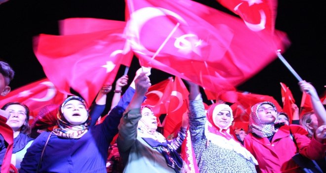 Karaman,15 Temmuz İçin Tek Yürek Oldu