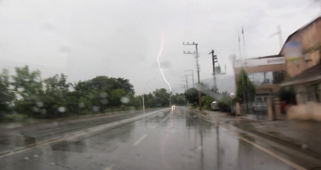 Kocaelide Yağmur Ağaçları Yola Devirdi