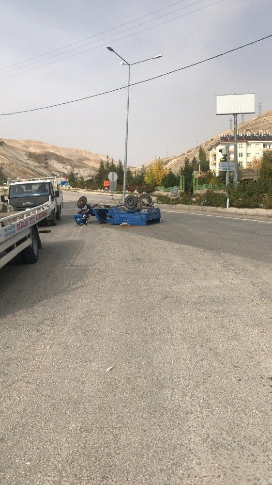 Takla Atan Çapa Motorunun Sürücüsü Yaralandı