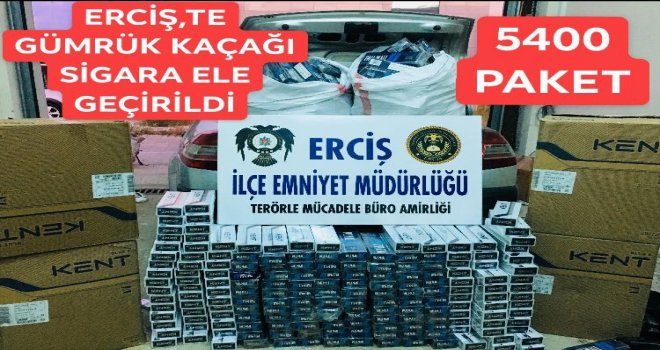 Vanın Erciş İlçesinde 5 Bin 400 Paket Kaçak Sigara Ele Geçirildi