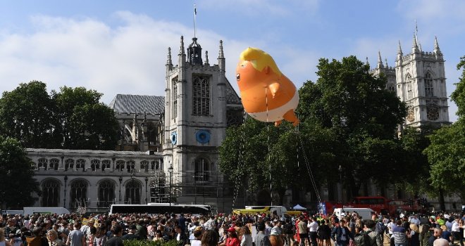 Trumpın İngiltere Ziyareti Protesto Edildi