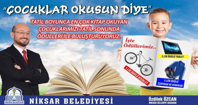 Niksarda Kitap Okuyan Çocuklar Ödüllendirilecek