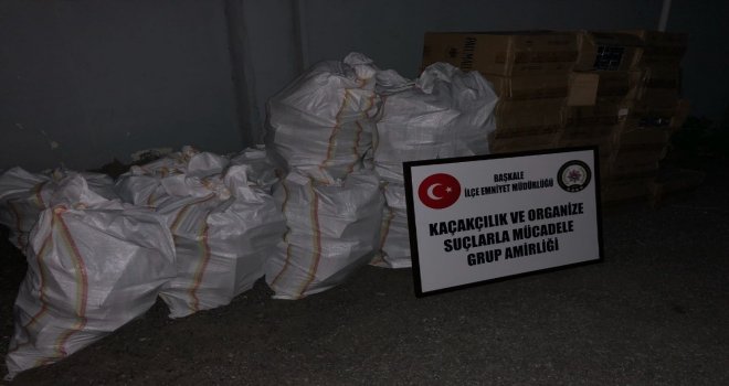 Vanın Başkale İlçesinde 15 Bin Paket Kaçak Sigara Ele Geçirildi