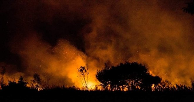 İznikte Sazlık Alanda Çıkan Yangın Korkuttu