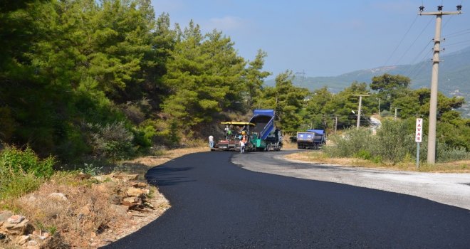 Alanya Oba Stadyumu Yoluna Sıcak Asfalt