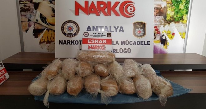 Antalyada 19 Kilogram Esrar Ele Geçirildi