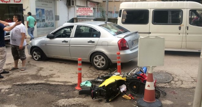 Otomobil İle Motosiklet Çarpıştı: 1 Yaralı