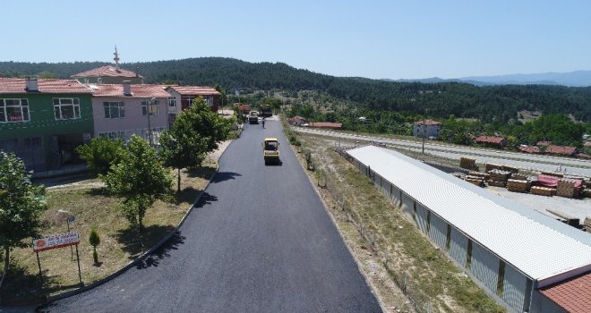 Dursunbey Küçük Sanayide Sıcak Asfalt Çalışmaları Başladı