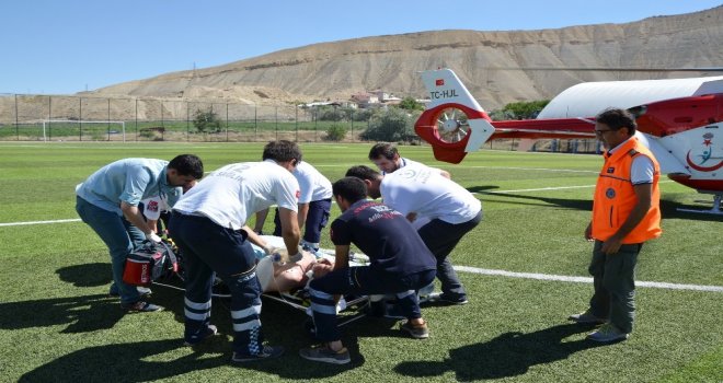 Kalp Krizi Geçiren Vatandaşın İmdadına Hava Ambulansı Yetişti