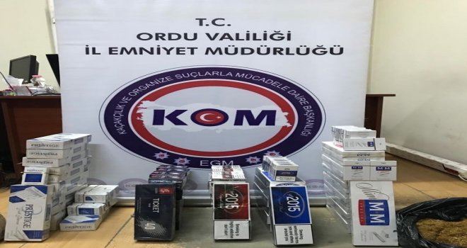 Orduda Gümrük Kaçağı Sigara Ele Geçirildi